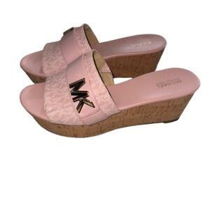 Michael Kors Blush Pink Wedge Sandals